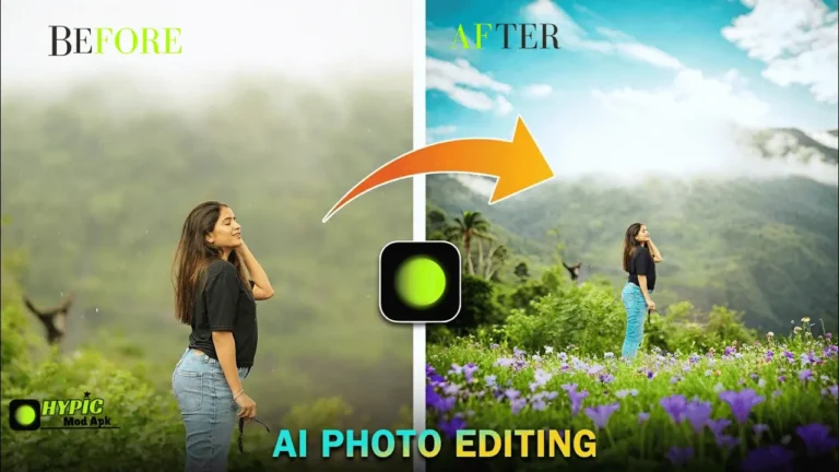 Hypic AI photo editing before and after example