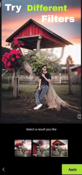 Hypic different photo filters screenshot